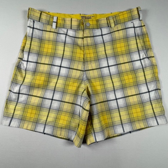 Nike Golf Tour Performance‎ Shorts Plaid Dri-FIT Athletic Size 34 - Picture 1 of 6